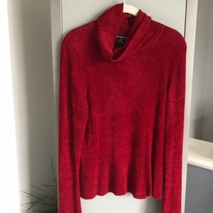 Red sweater -velvety feeling